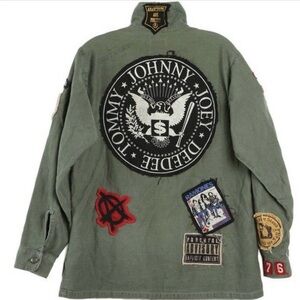 MadeWorn Raymones Green patchwork vintage jacket